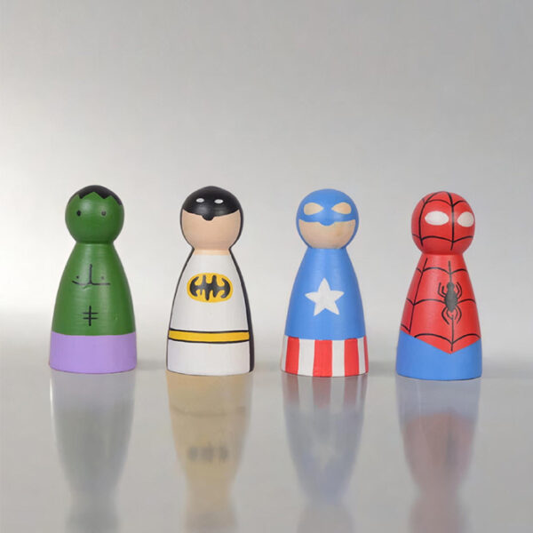 Super Heros Peg dolls
